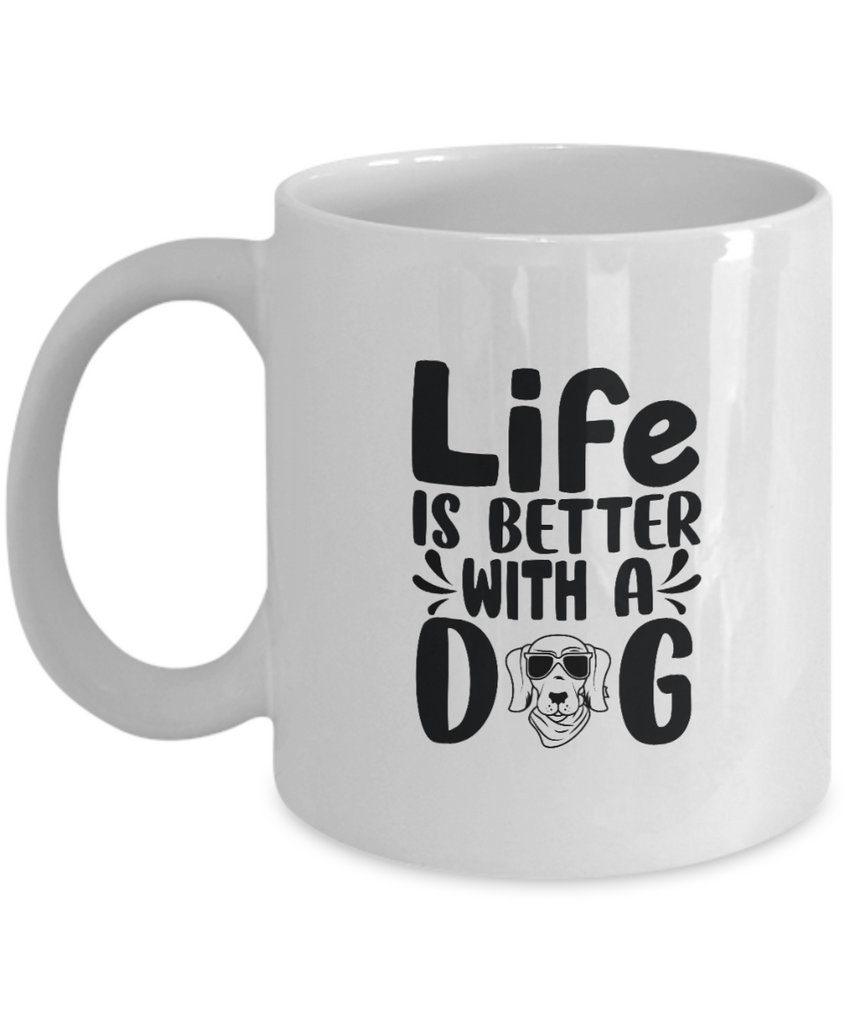 Custom Dog Mug, Life is Better With a Dog Mug, Custom Dog Mug, Gift for Dog Owner, Pet Portrait Mug, Dog Lover Gift, 11oz Mug tinmico