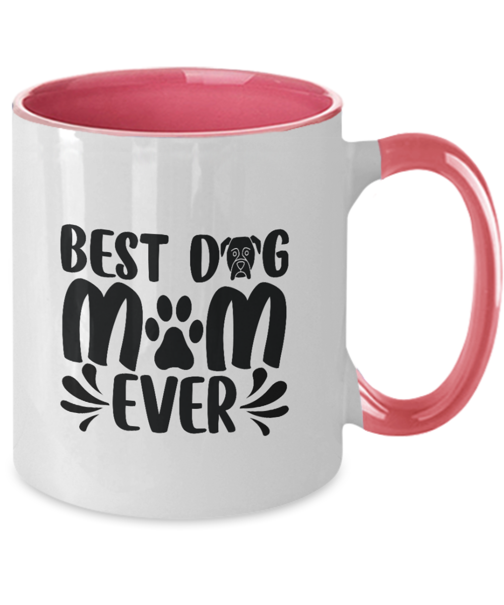 Custom Dog Mug, Personalized Pet Mug, Gift for Dog Dad, Gift for dog Mom, Father's Day Gift Two Tone  11oz Mug tinmico