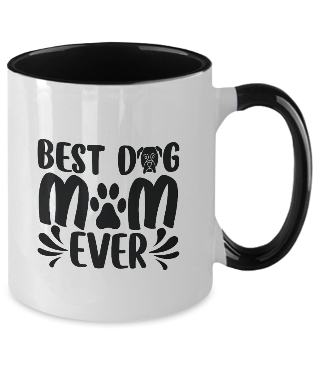 Custom Dog Mug, Personalized Pet Mug, Gift for Dog Dad, Gift for dog Mom, Father's Day Gift Two Tone  11oz Mug tinmico