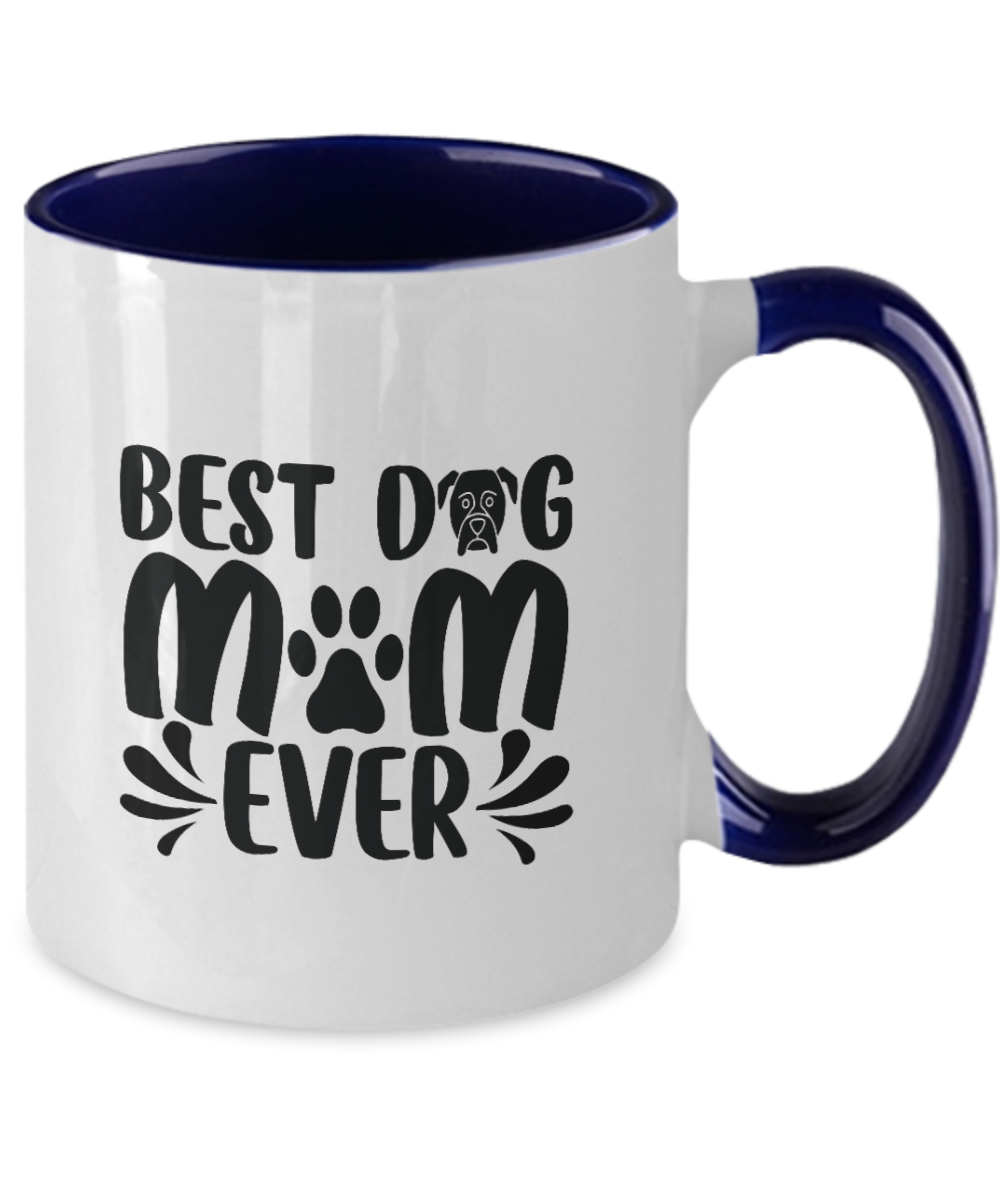 Custom Dog Mug, Personalized Pet Mug, Gift for Dog Dad, Gift for dog Mom, Father's Day Gift Two Tone  11oz Mug tinmico