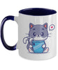 Cute Cat Mug,Cat Playing Hand Phone tinmico