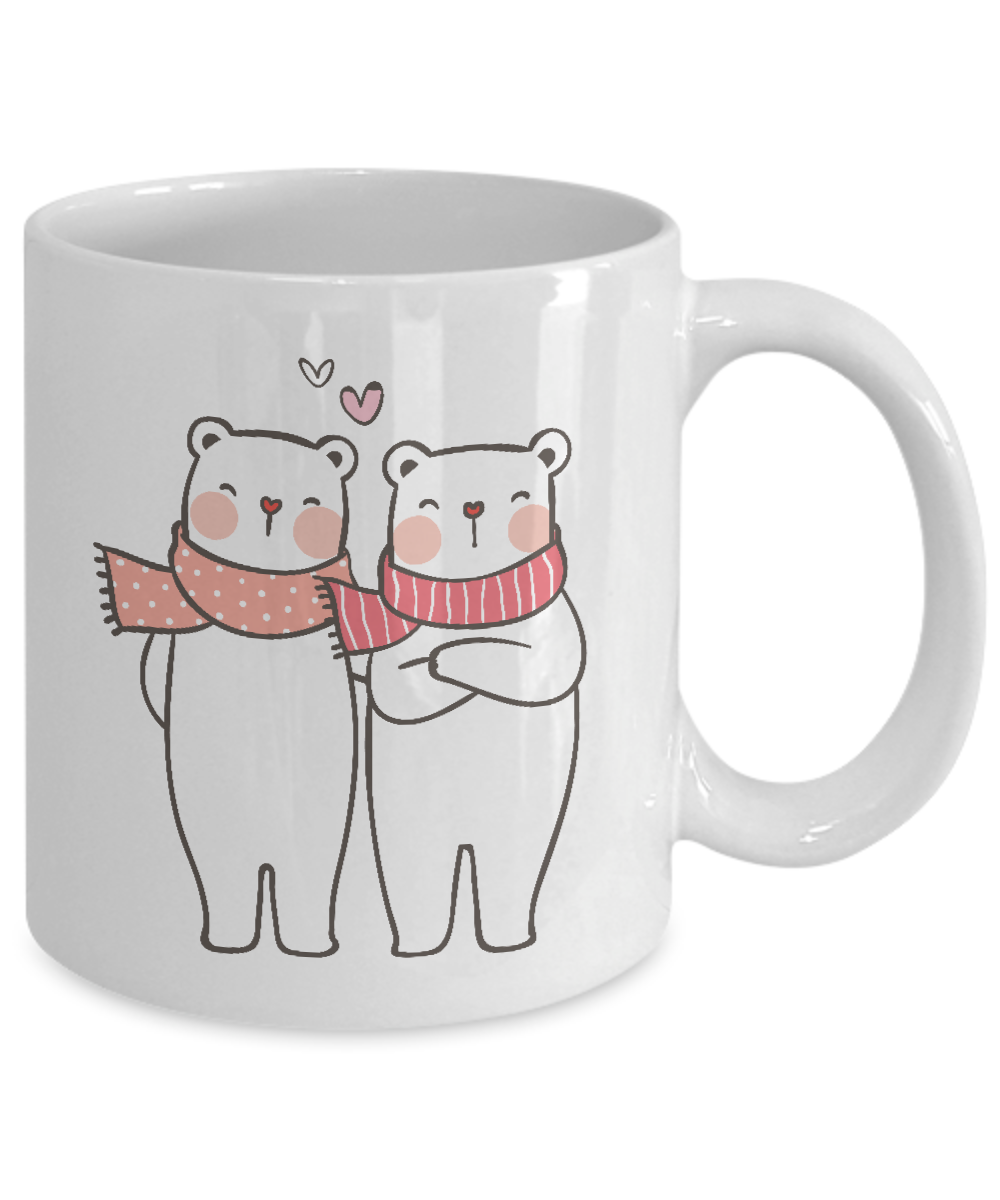 Cute Mugs Bear Coffee Cup ,Funny Valentine's Day Birthday Gifts for You , 11 oz tinmico