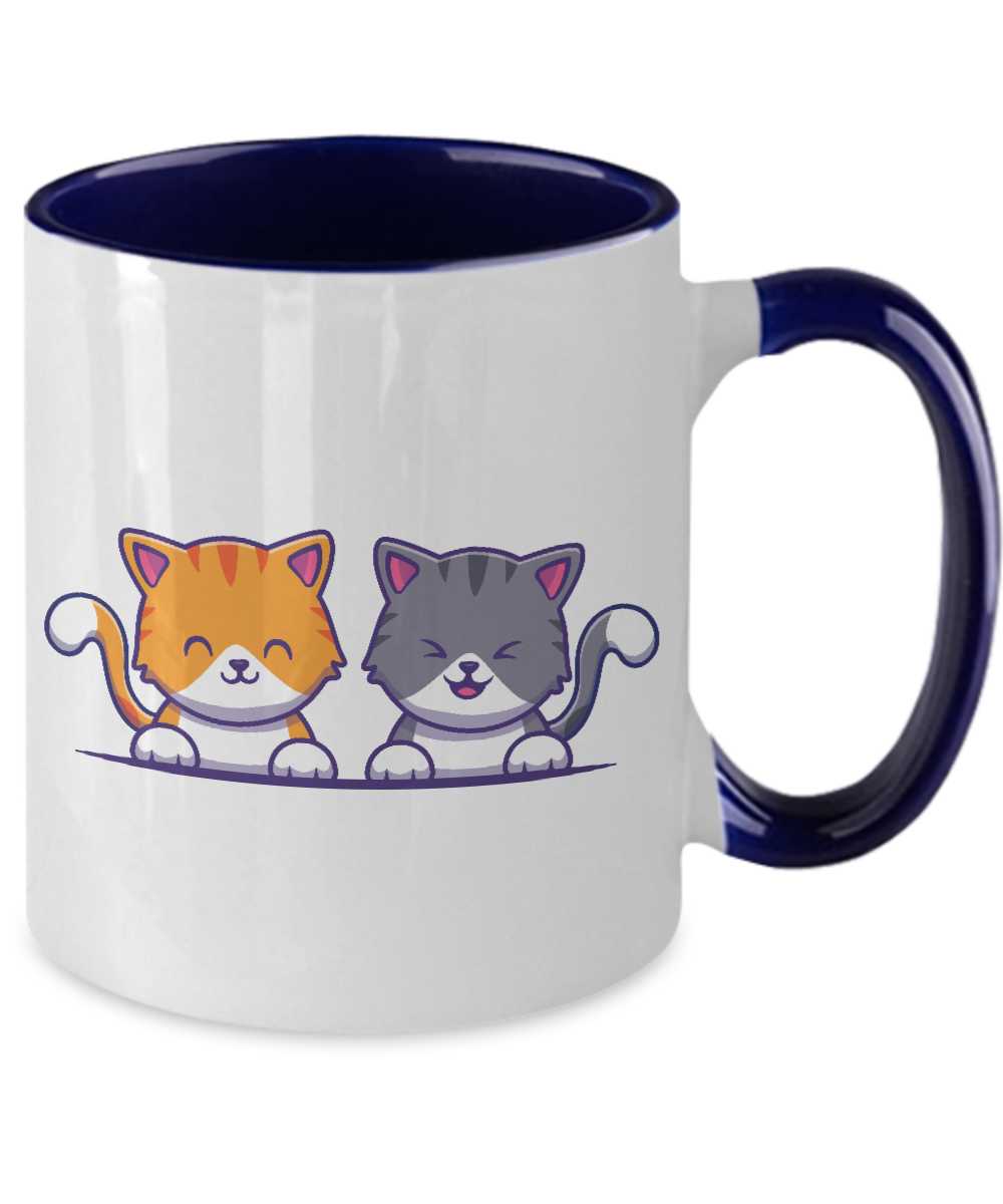 Cute cat couple friend Mug tinmico