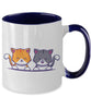 Cute cat couple friend Mug tinmico