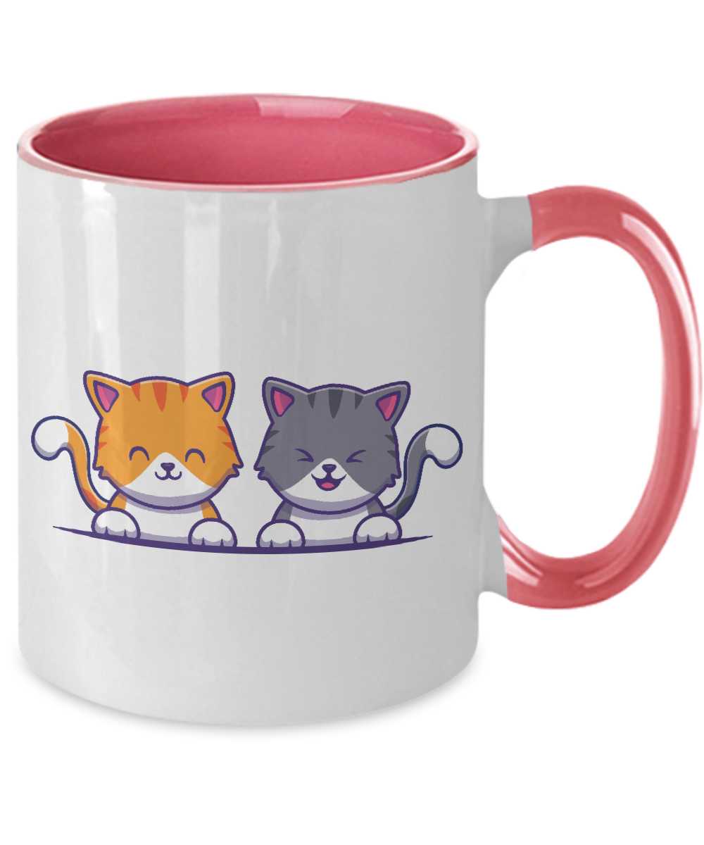 Cute cat couple friend Mug tinmico