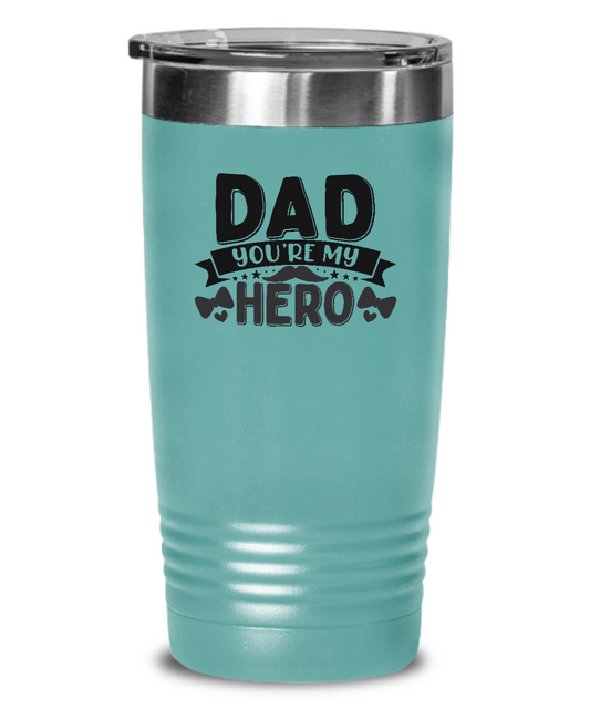 Dad You Are My Hero,Gift For Dad, Dad Gift, Dad Tumbler, For Him, Custom Tumbler, Fathers Day Gift, Fathers Day Tumbler, Travel Coffee Mug, Personalized Tumbler,Tinmico Tumble tinmico
