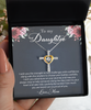 Daughter Birthday Gift,Cross Dancing Necklace To My Daughter, Gift For Daughter from Mom, Mother - Daughter Gift, Christmas Gift To Daughter tinmico