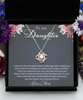 Daughter Birthday Gift,Love Knot Rose Gold Necklace To My Daughter, Gift For Daughter from Mom, Mother - Daughter Gift, Christmas Gift To Daughter tinmico