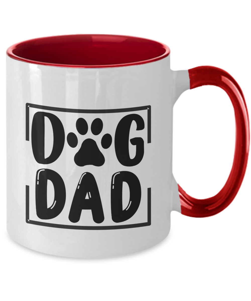 Dog Face Mug, Custom Dog Mug, Personalized Dog Mug, Dog Mom Mug, Dog Dad Mug, Custom Pet Mug, Two Tone 11oz Mug tinmico