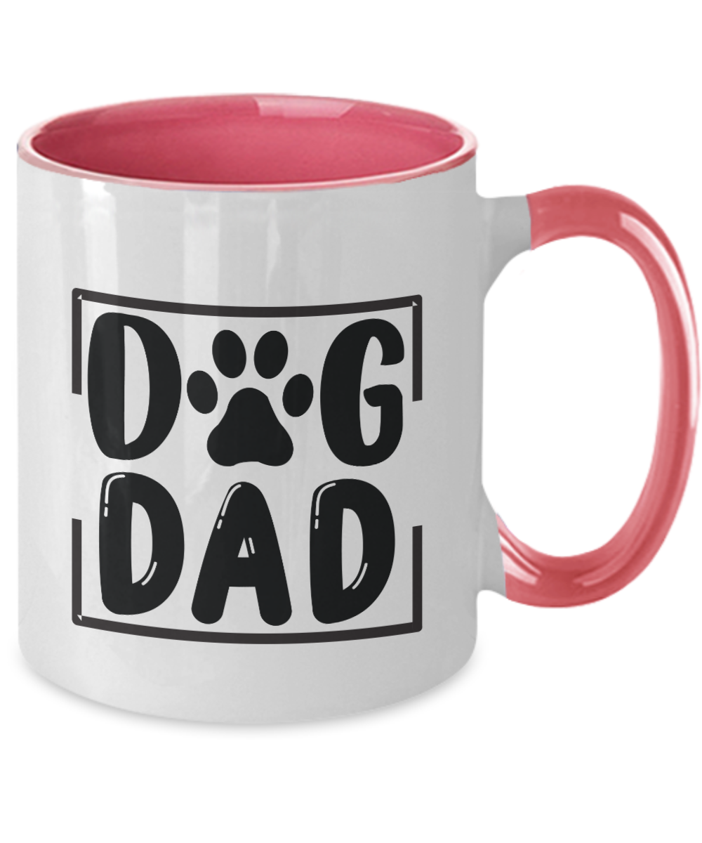 Dog Face Mug, Custom Dog Mug, Personalized Dog Mug, Dog Mom Mug, Dog Dad Mug, Custom Pet Mug, Two Tone 11oz Mug tinmico