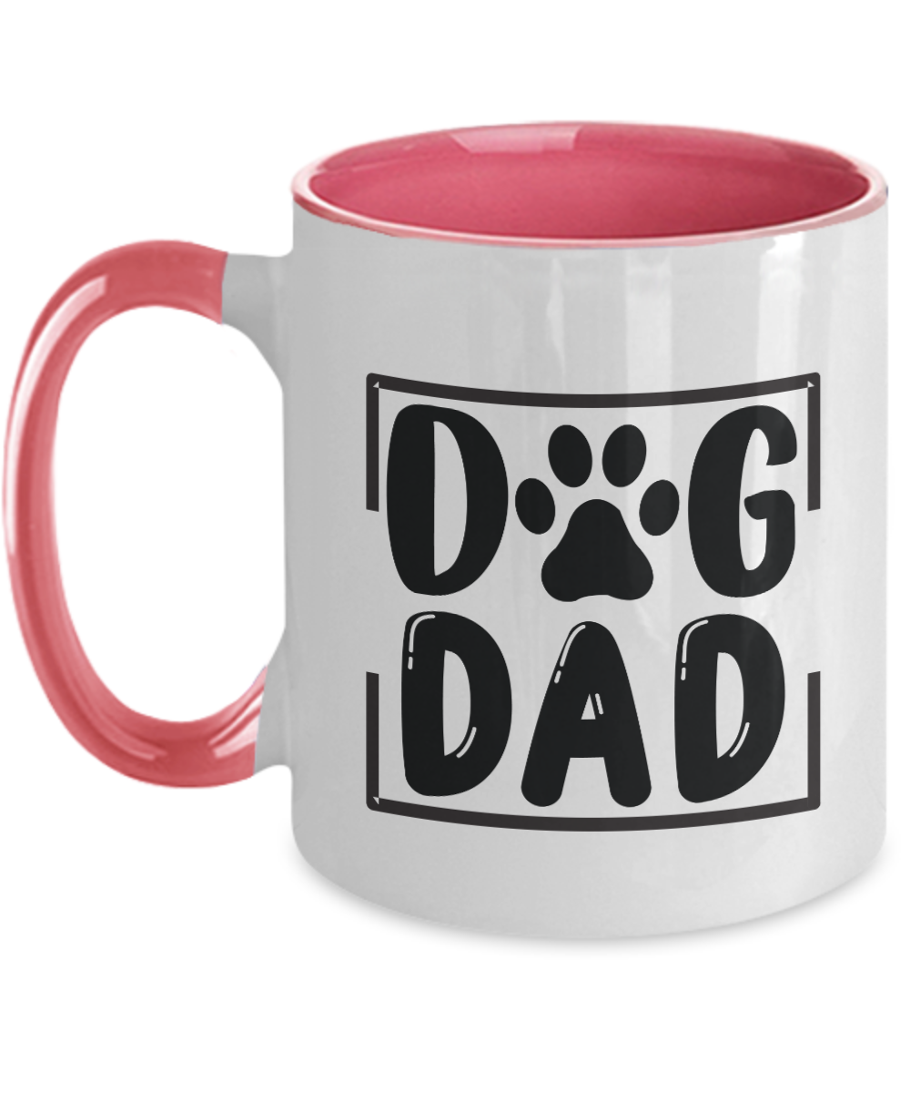 Dog Face Mug, Custom Dog Mug, Personalized Dog Mug, Dog Mom Mug, Dog Dad Mug, Custom Pet Mug, Two Tone 11oz Mug tinmico