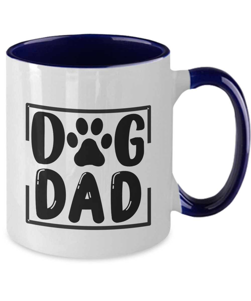 Dog Face Mug, Custom Dog Mug, Personalized Dog Mug, Dog Mom Mug, Dog Dad Mug, Custom Pet Mug, Two Tone 11oz Mug tinmico