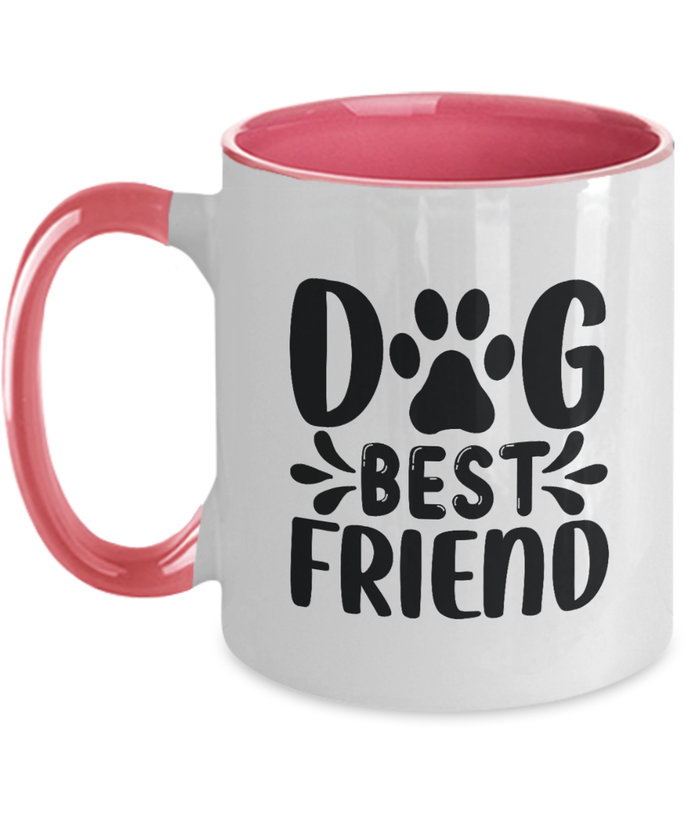 Dog and owner mug, dog and owner gift, gift for dog owner,  Customized mug, coffee mug, Friend Gift, new dog owner, Two Tone 11oz Mug tinmico