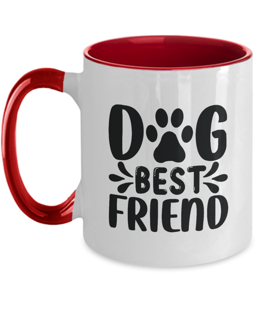 Dog and owner mug, dog and owner gift, gift for dog owner,  Customized mug, coffee mug, Friend Gift, new dog owner, Two Tone 11oz Mug tinmico