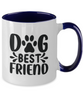 Dog and owner mug, dog and owner gift, gift for dog owner,  Customized mug, coffee mug, Friend Gift, new dog owner, Two Tone 11oz Mug tinmico