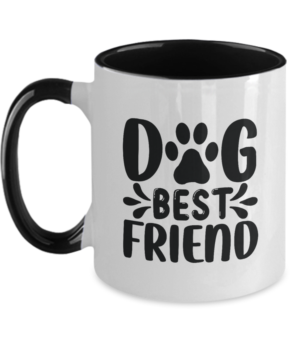 Dog and owner mug, dog and owner gift, gift for dog owner,  Customized mug, coffee mug, Friend Gift, new dog owner, Two Tone 11oz Mug tinmico