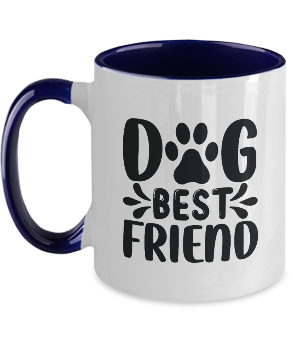 Dog and owner mug, dog and owner gift, gift for dog owner,  Customized mug, coffee mug, Friend Gift, new dog owner, Two Tone 11oz Mug tinmico