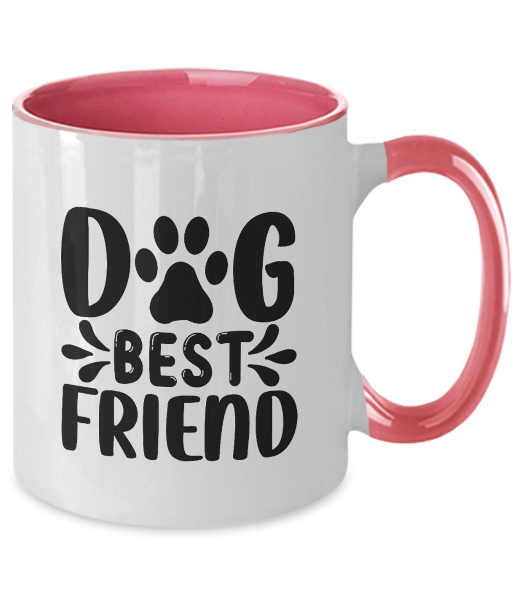 Dog and owner mug, dog and owner gift, gift for dog owner,  Customized mug, coffee mug, Friend Gift, new dog owner, Two Tone 11oz Mug tinmico