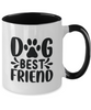 Dog and owner mug, dog and owner gift, gift for dog owner,  Customized mug, coffee mug, Friend Gift, new dog owner, Two Tone 11oz Mug tinmico