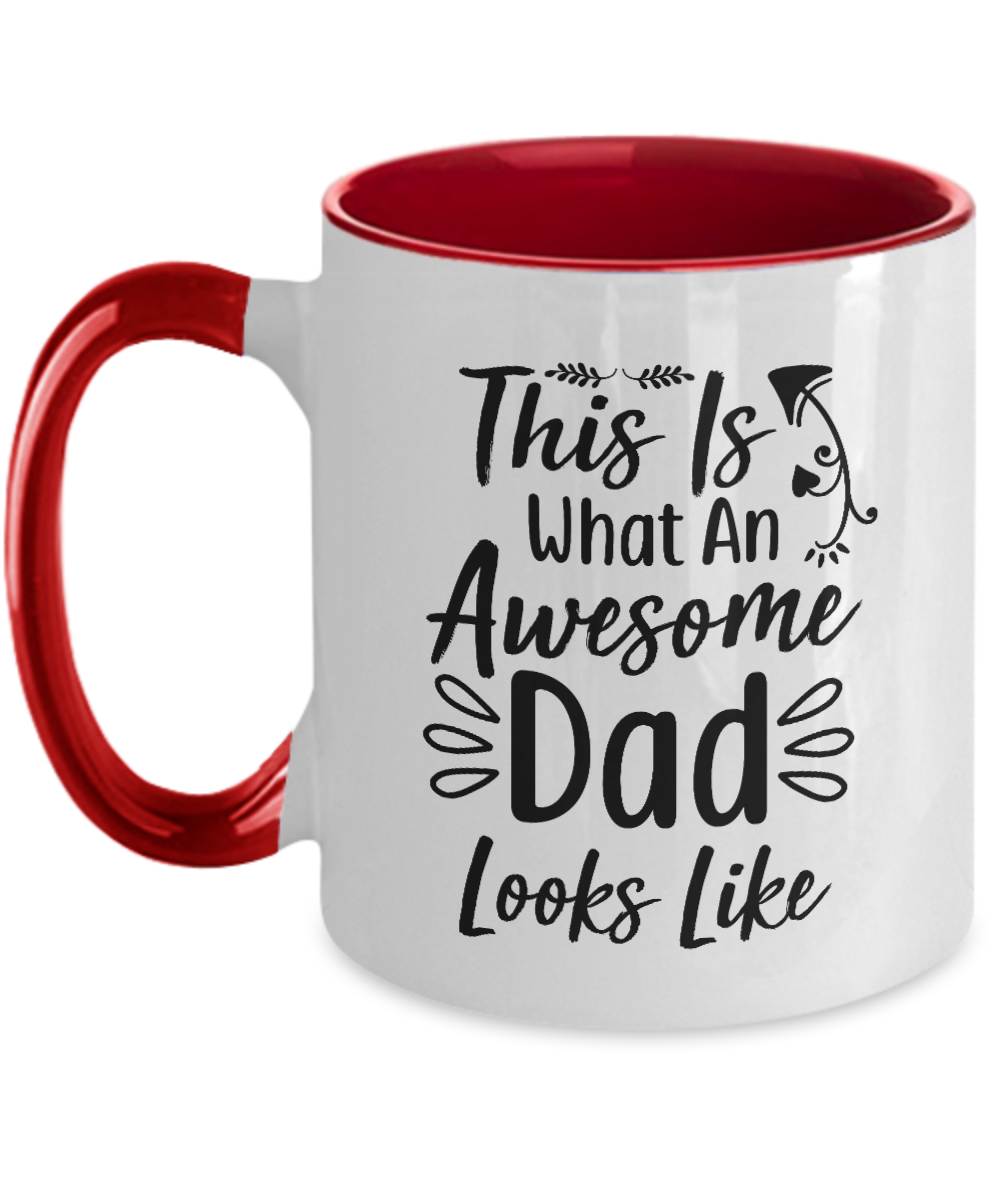 Fathers day gift, Personalised Mug, First Fathers Day, Gift for Dad, two tone 11oz mug, ma tinmico