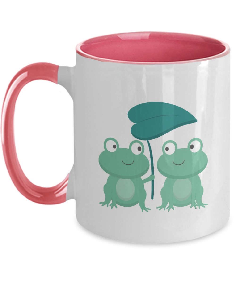 Frog Mug Nature Animal Lover Frog gifts White glossy mug, Two Tone 11oz Mug, ma tinmico