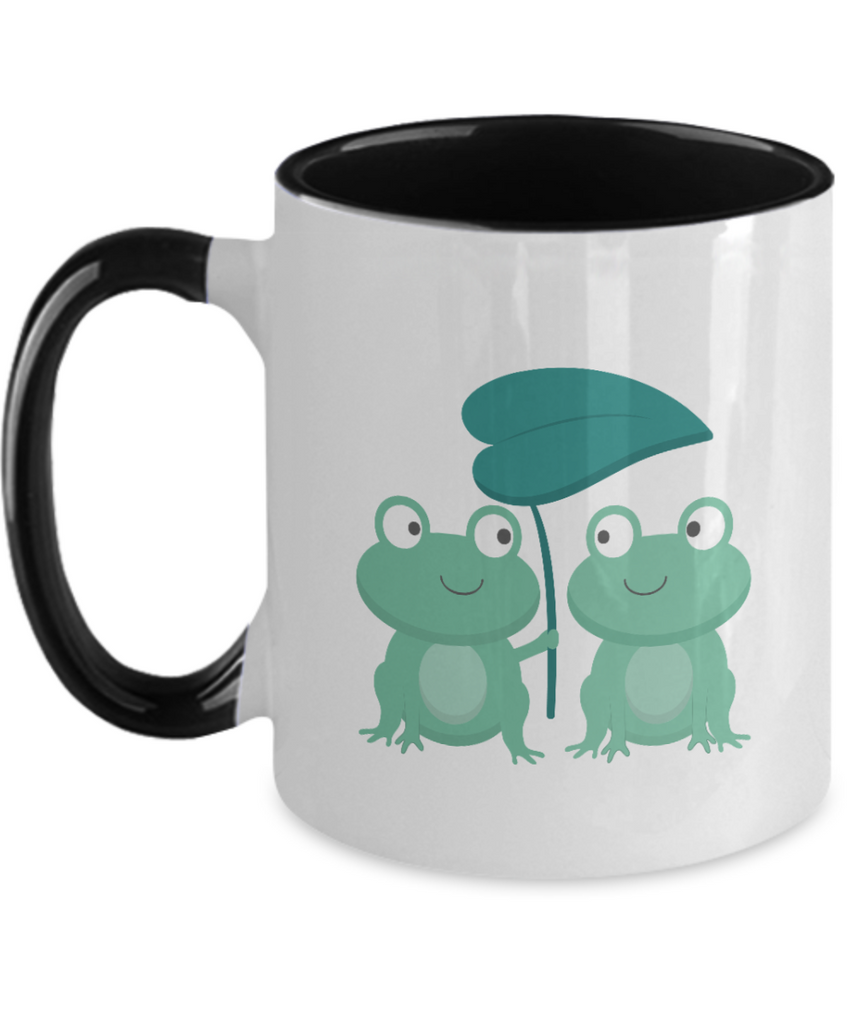 Frog Mug Nature Animal Lover Frog gifts White glossy mug, Two Tone 11oz Mug, ma tinmico