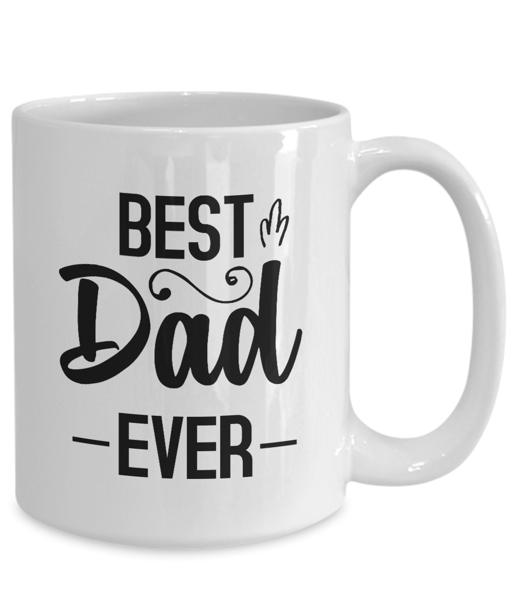 Fun Novelty Cup,15 oz,Best Dad Ever Coffee Mug,Best Christmas Gifts for Dad, Men, Husband ,Unique Xmas Dad Gifts from Daughter, Son, Wife, Kids.Cool Birthday Present Ideas for Him tinmico