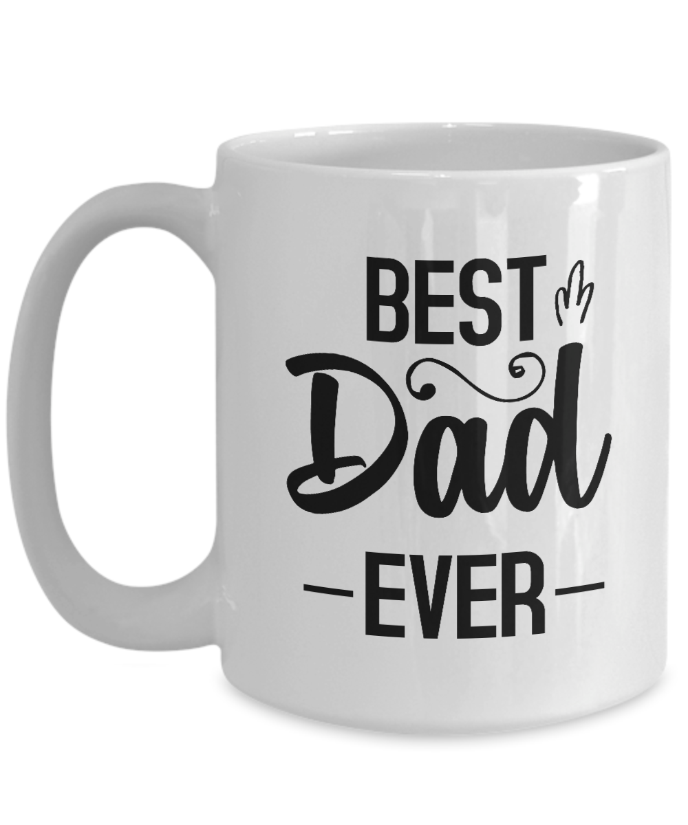 Fun Novelty Cup,15 oz,Best Dad Ever Coffee Mug,Best Christmas Gifts for Dad, Men, Husband ,Unique Xmas Dad Gifts from Daughter, Son, Wife, Kids.Cool Birthday Present Ideas for Him tinmico