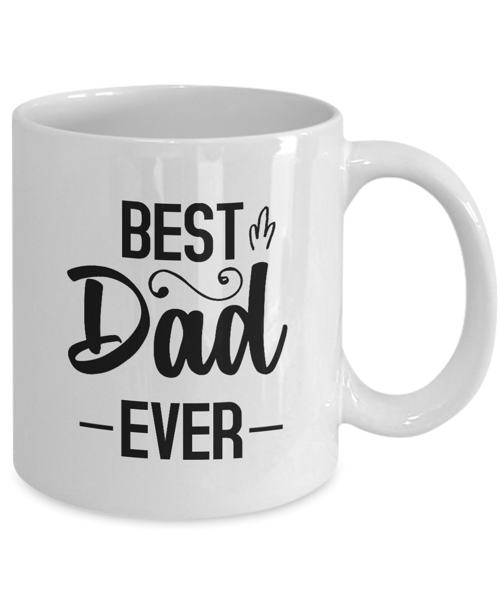 Fun Novelty Cup,Best Dad Ever Coffee Mug,Best Christmas Gifts for Dad, Men, Husband ,Unique Xmas Dad Gifts from Daughter, Son, Wife, Kids.Cool Birthday Present Ideas for Him,11 oz tinmico