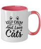 Funny Mug,Keep Calm And Love Cats,Two Tone Mug, Coffee Mugs,Inspirational gifts, By A Mug To Keep, 11 oz tinmico