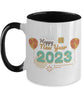 Happy New Year Coffee 2023 Two Tone 11oz Mug tinmico