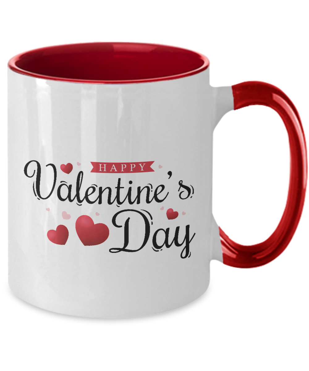 Happy Valentines Day Gifts ,Valentines Day Love You Birthday Christmas Gift Two Tone Coffee Mug 11 oz tinmico