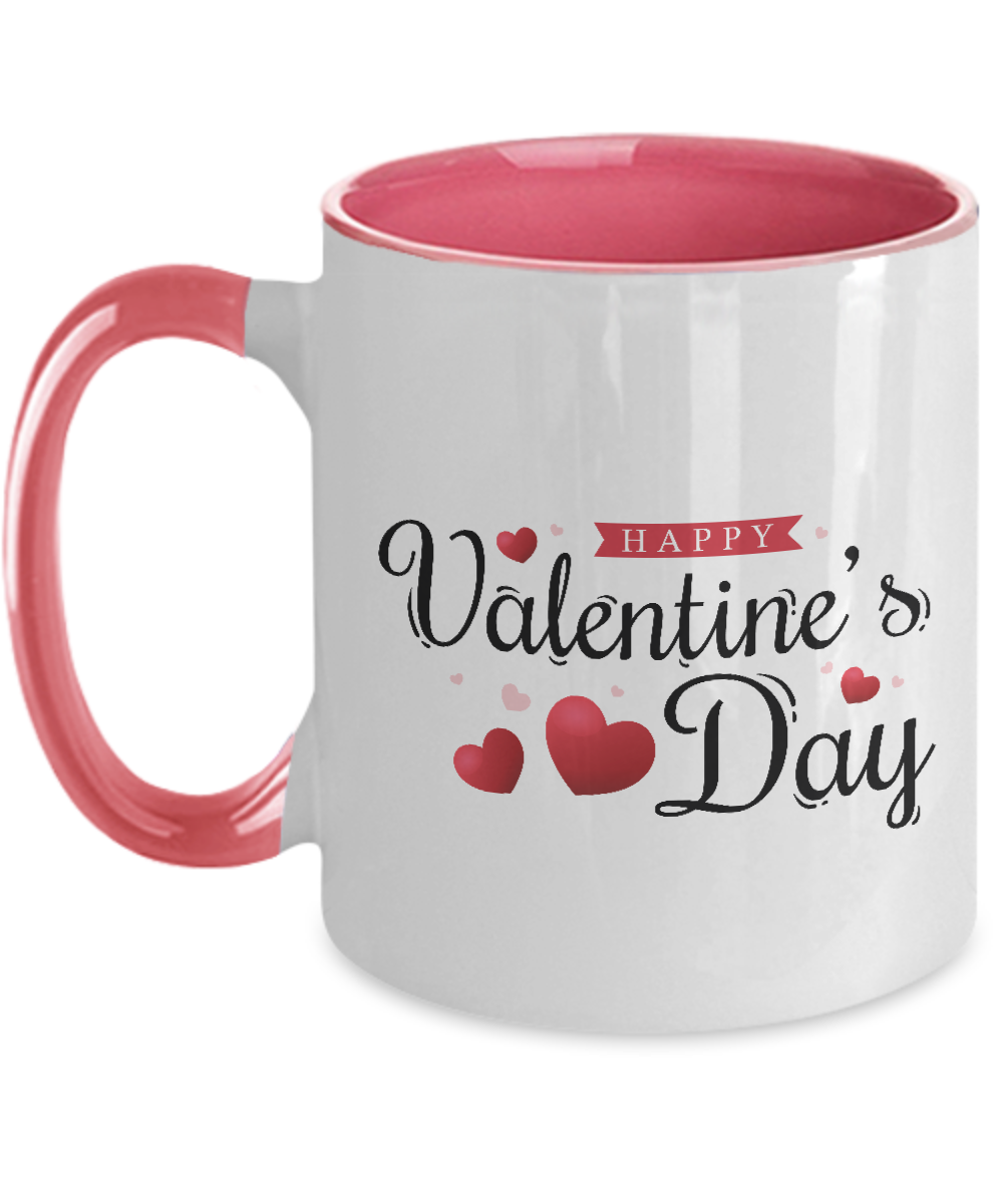 Happy Valentines Day Gifts ,Valentines Day Love You Birthday Christmas Gift Two Tone Coffee Mug 11 oz tinmico