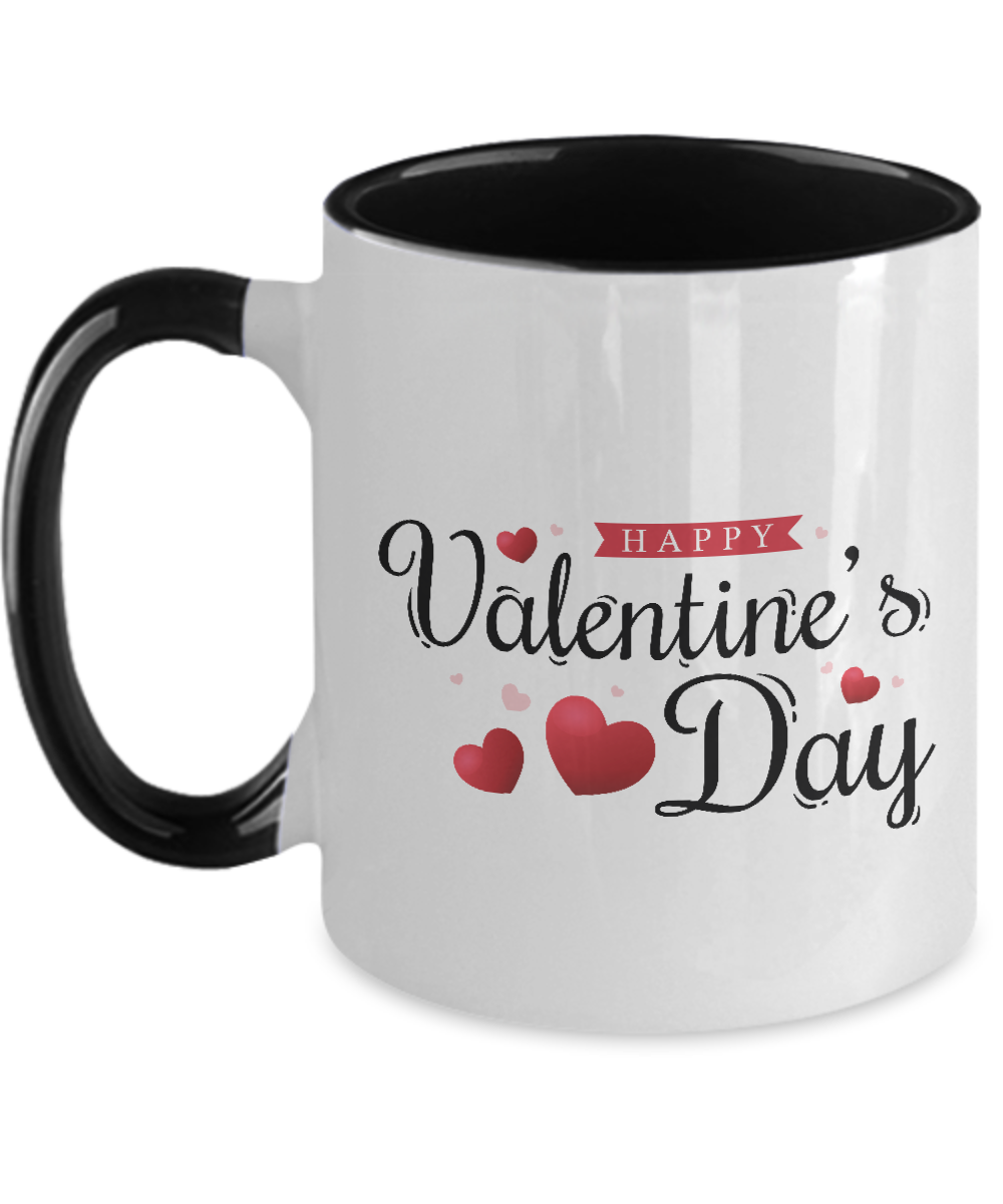 Happy Valentines Day Gifts ,Valentines Day Love You Birthday Christmas Gift Two Tone Coffee Mug 11 oz tinmico