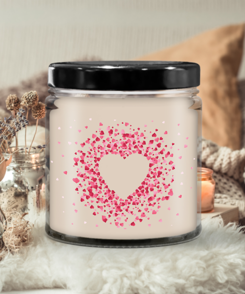 Happy Valentines Day,Personalised Scented Soy Candle, Handmade Valentine's Day Gift for Him tinmico