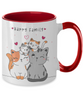 Happy famyly cat mug - happy birthday | coffee mug tinmico