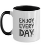 Have a Nice Day Middle Finger Coffee Mug, Funny Gift, two tone 11oz mug tinmico