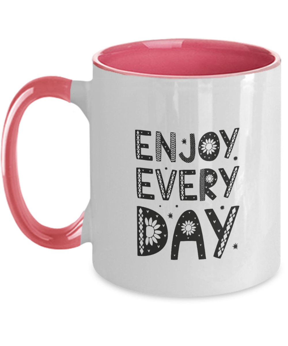 Have a Nice Day Middle Finger Coffee Mug, Funny Gift, two tone 11oz mug tinmico