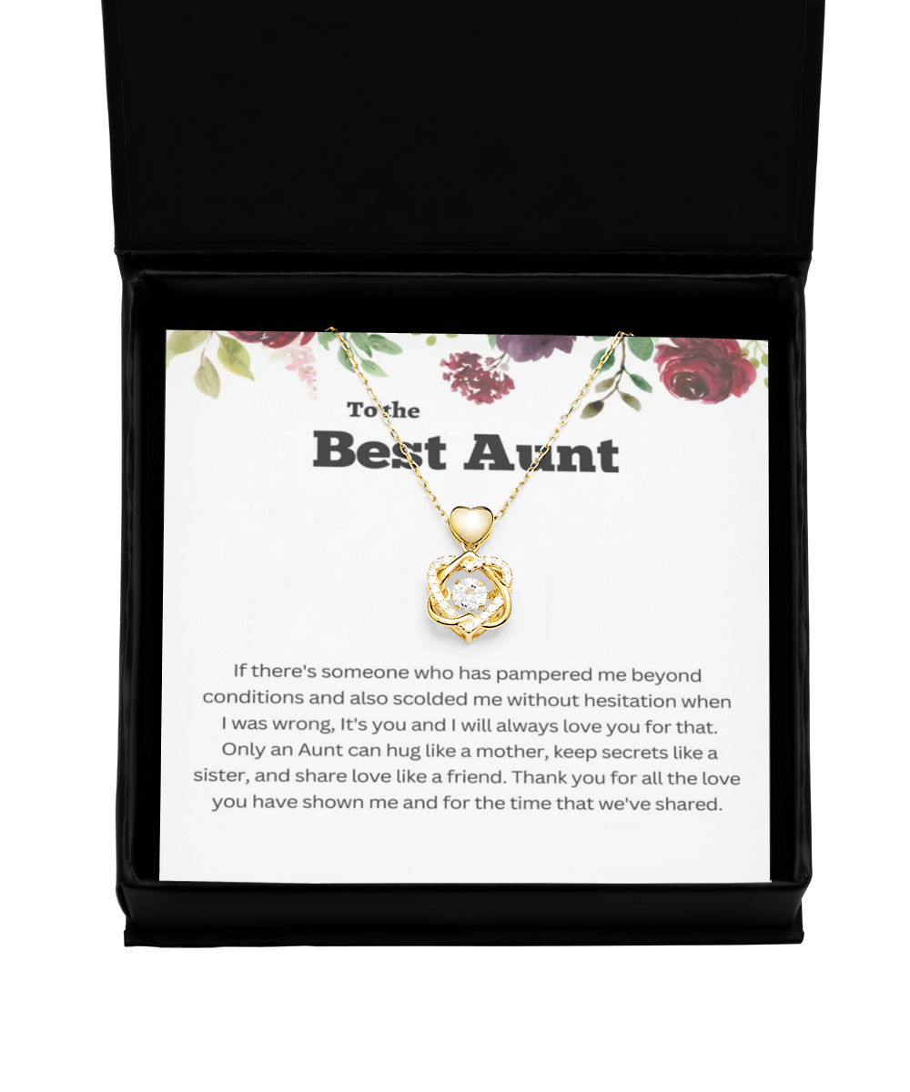 Heart Knot Gold Necklace ,Aunt bracelet, aunt gift, aunt bracelet gift, aunt birthday gift, aunt wedding gift,aunt gift from nephew,  aunt gift from niece tinmico