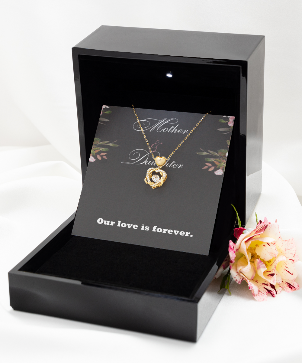 Heart Knot Gold Necklace ,Mother Daughter Necklace, Mom Necklace, Special Gift From Daughter, Mother Jewelry, Mothers Day Card, Mother Daughter Jewelry, TMC gift tinmico