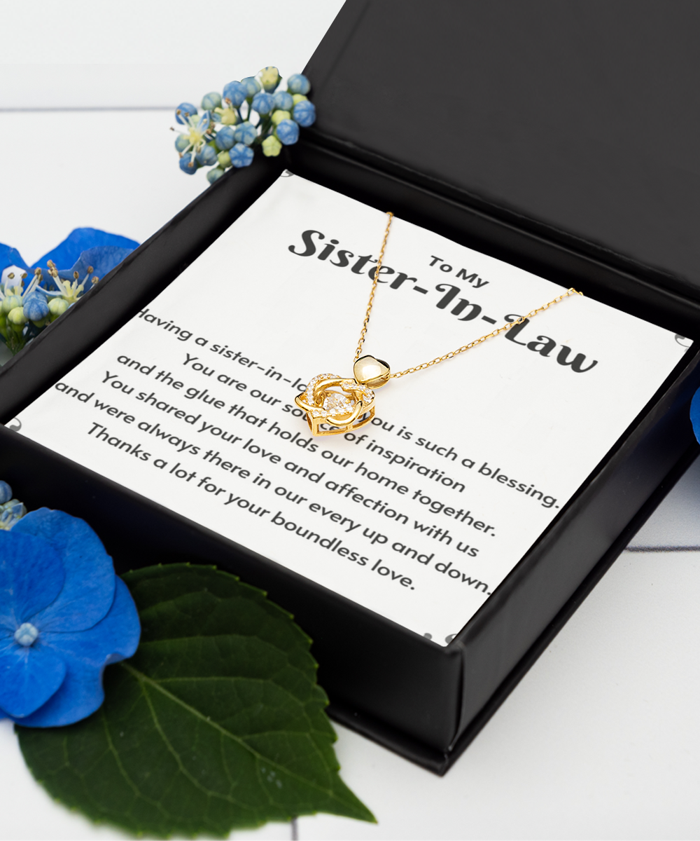 Heart Knot Gold Necklace  ,Sister-in-law necklace, sister-in-law gift, sister-in-law necklace gift, sister-in-law birthday gift, sister-in-law thank you gift, TMC gift tinmico