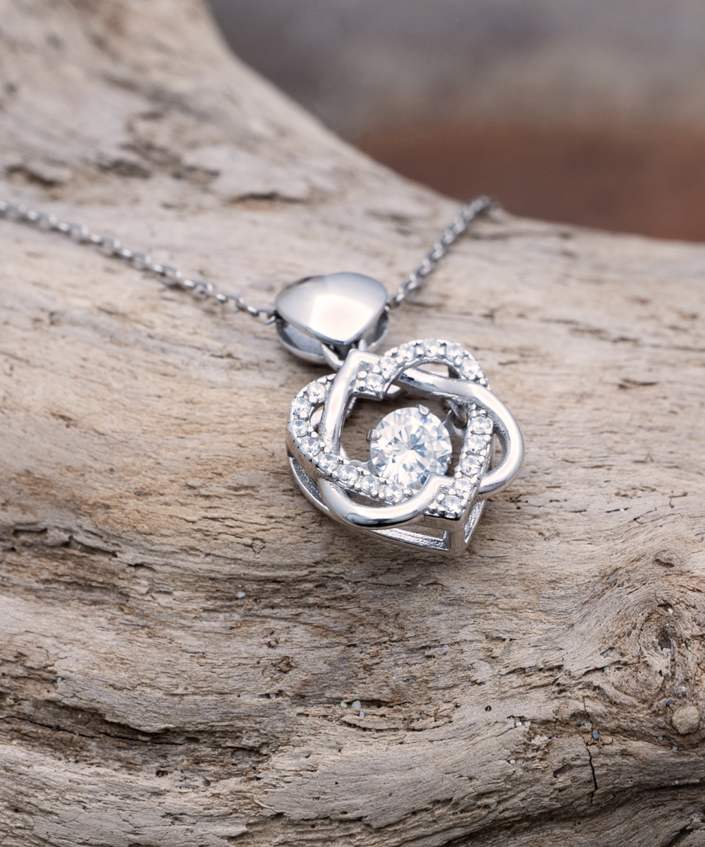 Heart Knot Silver Necklace  ,Grandmother Necklace, grandmother gift, grandmother new year gift, grandma gift, grandmother birthday gift, tinmico