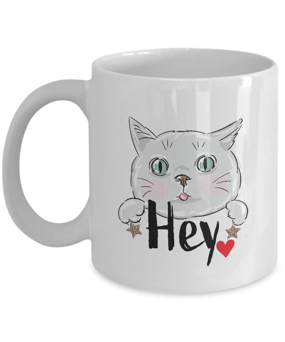 Hey Love,Valentine 11oz Coffee Mug,Grade A Quality Ceramic,Great for Valentine's Day, Wife,Husband, Girlfriend, Boyfriend, Love tinmico