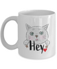 Hey Love,Valentine 11oz Coffee Mug,Grade A Quality Ceramic,Great for Valentine's Day, Wife,Husband, Girlfriend, Boyfriend, Love tinmico