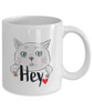 Hey Love,Valentine 11oz Coffee Mug,Grade A Quality Ceramic,Great for Valentine's Day, Wife,Husband, Girlfriend, Boyfriend, Love tinmico