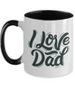 I Love My Daddy Dad Father Heart Two Tone Mug tinmico