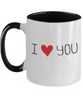 I Love You Coffee Mug, I Love You Mug For Him, Christmas Gifts Coffee Mug, Funny Mug, Two Tone Mug, 11 oz tinmico