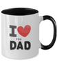 I love You Dad,Two Tone Mug, Best Christmas Gifts for Dad, Men - Unique Xmas Gag Dad Gifts from Daughter, Son, Kids , Coffee Mug,11 oz tinmico