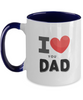 I love You Dad,Two Tone Mug, Best Christmas Gifts for Dad, Men - Unique Xmas Gag Dad Gifts from Daughter, Son, Kids , Coffee Mug,11 oz tinmico