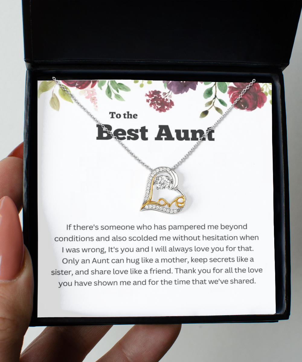 Love Dancing Necklace ,Aunt bracelet, aunt gift, aunt bracelet gift, aunt birthday gift, aunt wedding gift,aunt gift from nephew,  aunt gift from niece tinmico